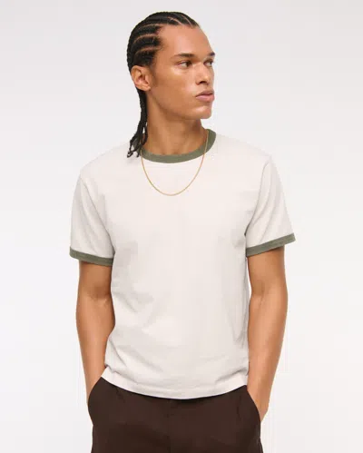 Abercrombie & Fitch Shrunken Tee In Neutral