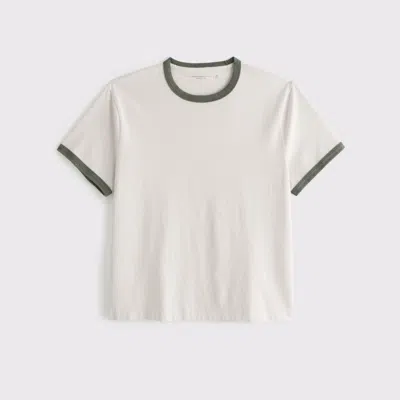Abercrombie & Fitch Shrunken Tee In Neutral
