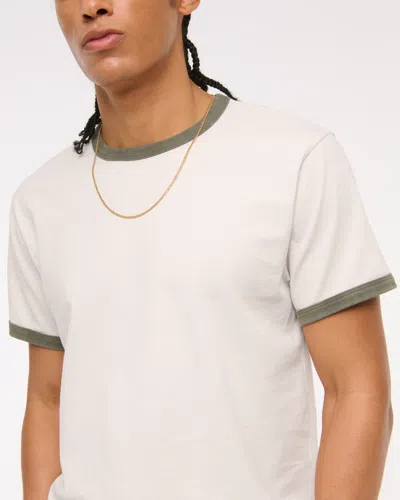 Abercrombie & Fitch Shrunken Tee In Neutral