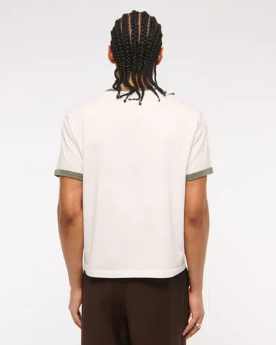 Abercrombie & Fitch Shrunken Tee In Neutral