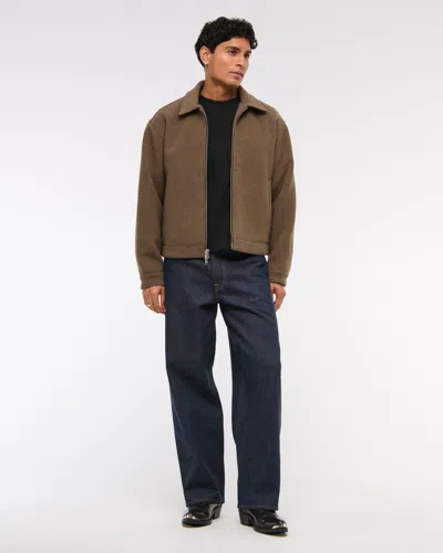 Abercrombie & Fitch Premium Heavyweight Cropped Tee In Black