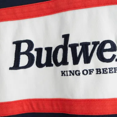 Abercrombie & Fitch Budweiser Rugby Polo In Blue