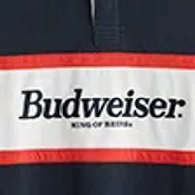 Abercrombie & Fitch Budweiser Rugby Polo In Blue