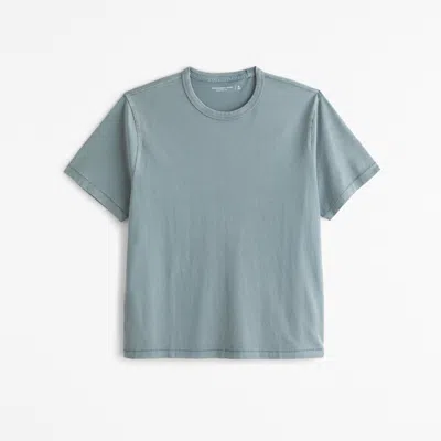 Abercrombie & Fitch Shrunken Tee In Blue