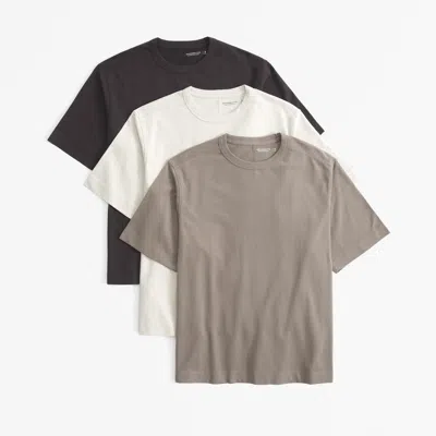 Abercrombie & Fitch 3-pack Premium Heavyweight Tees In Multi