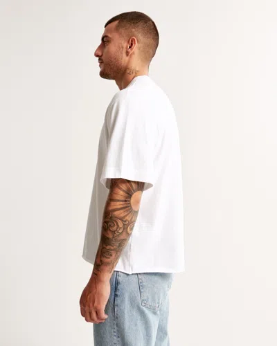 Abercrombie & Fitch Vintage-inspired Cropped Tee In White