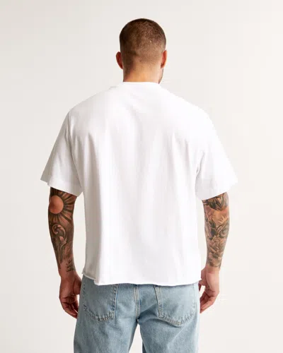 Abercrombie & Fitch Vintage-inspired Cropped Tee In White