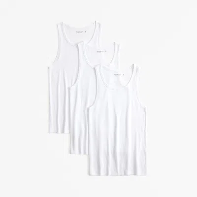 Abercrombie & Fitch 3-pack Ribbed Tanks In White