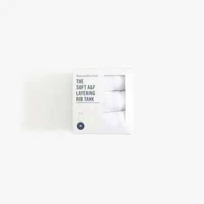 Abercrombie & Fitch 3-pack Ribbed Tanks In White