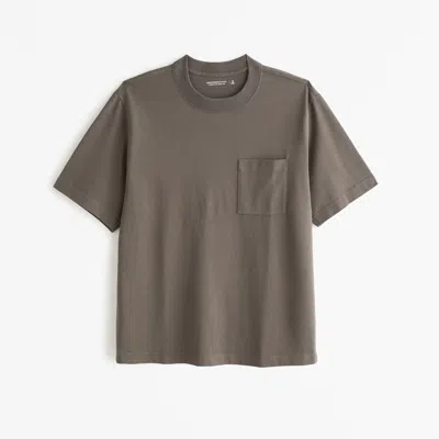 Abercrombie & Fitch Premium Elevated Tee In Gray