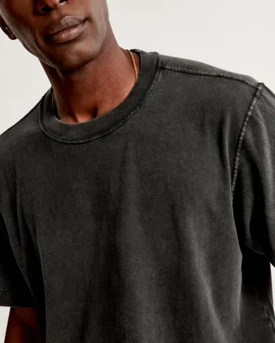 Abercrombie & Fitch Vintage-inspired Cropped Tee In Gray