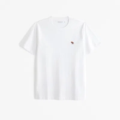 Abercrombie & Fitch Slim Polished Signature Icon Tee In White