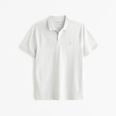 Abercrombie & Fitch Tonal Icon Don't Sweat It Polo In Gray