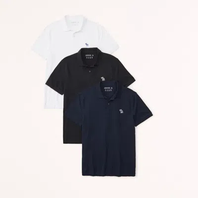 Abercrombie & Fitch 3-pack Tonal Icon Don't Sweat It Polos In Green