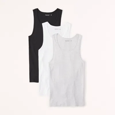 Abercrombie & Fitch 3-pack Ribbed Tanks In Multi