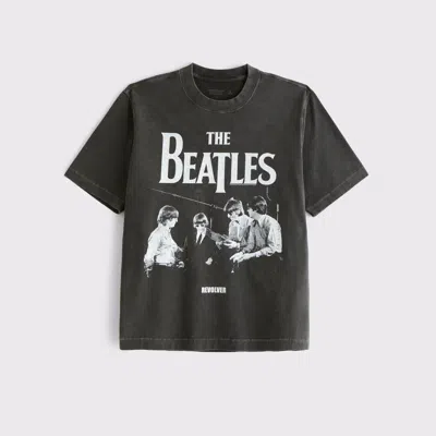 Abercrombie & Fitch Premium Heavyweight 2.0 The Beatles Graphic Tee In Black