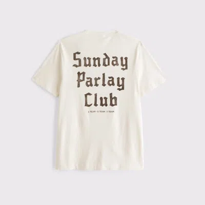 Abercrombie & Fitch Gambling Graphic Tee In White