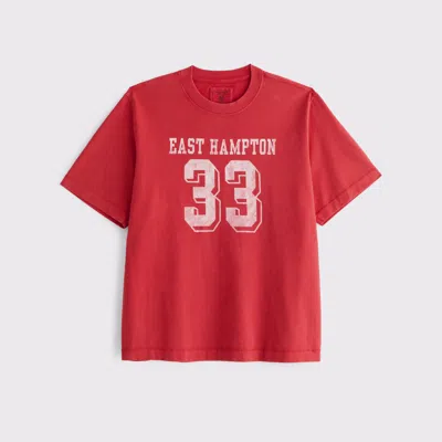 Abercrombie & Fitch Premium Heavyweight 2.0 Tee In Red