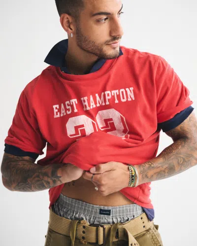 Abercrombie & Fitch Premium Heavyweight 2.0 Tee In Red