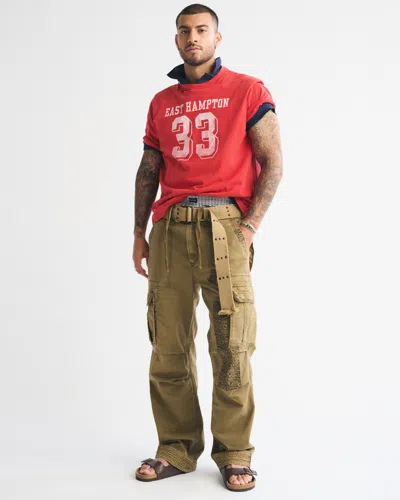 Abercrombie & Fitch Premium Heavyweight 2.0 Tee In Red