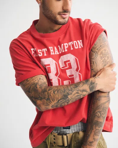 Abercrombie & Fitch Premium Heavyweight 2.0 Tee In Red