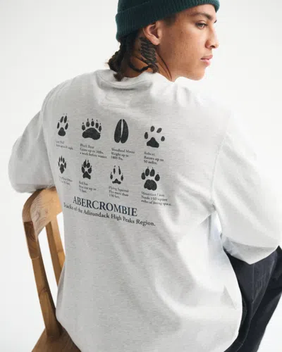 Abercrombie & Fitch Long-sleeve Graphic Logo Tee In Multi