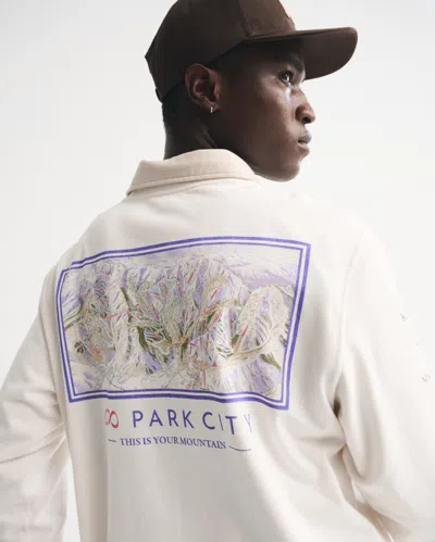 Abercrombie & Fitch Long-sleeve Premium Heavyweight 2.0 Park City Graphic Tee In White