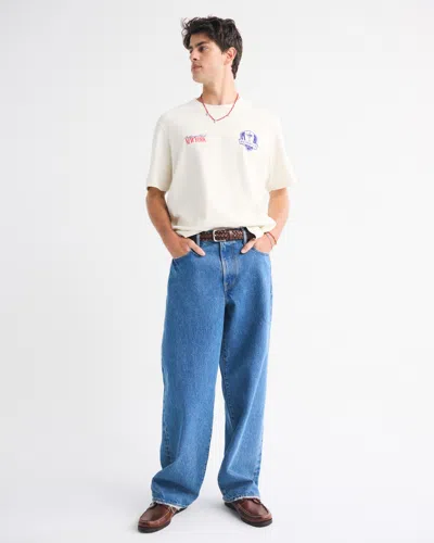 Abercrombie & Fitch Premium Heavyweight 2.0 Pga Ryder Cup Graphic Tee In White