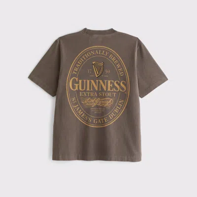 Abercrombie & Fitch Premium Heavyweight 2.0 Guinness Graphic Tee In Brown