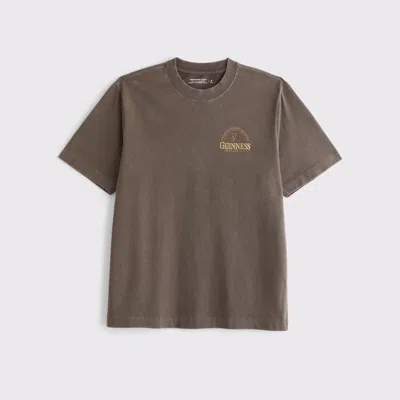Abercrombie & Fitch Premium Heavyweight 2.0 Guinness Graphic Tee In Brown