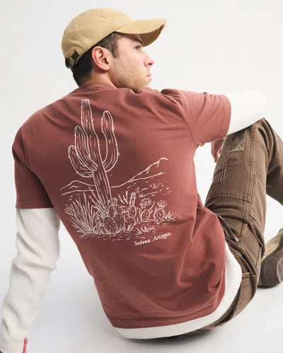 Abercrombie & Fitch Sedona Classic Polished Graphic Tee In Blue