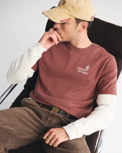 Abercrombie & Fitch Sedona Classic Polished Graphic Tee In Blue