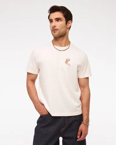 Abercrombie & Fitch Fishing Classic Polished Graphic Tee In White