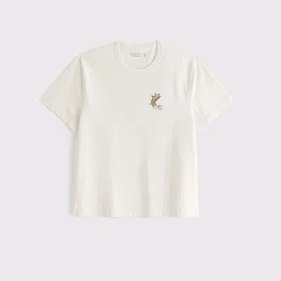 Abercrombie & Fitch Fishing Classic Polished Graphic Tee In White