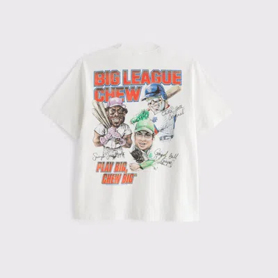 Abercrombie & Fitch Big League Chew Vintage-inspired Graphic Tee In White