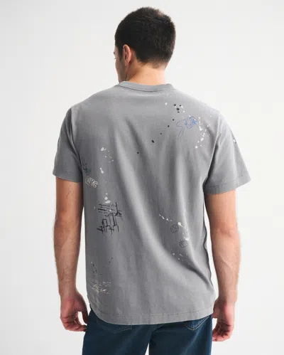 Abercrombie & Fitch Premium Heavyweight 2.0 Nyc Graphic Tee In Gray