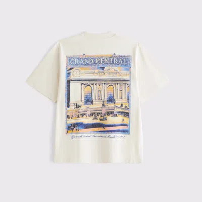 Abercrombie & Fitch Premium Heavyweight Nyc Tee In White