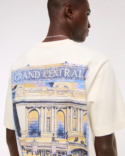 Abercrombie & Fitch Premium Heavyweight Nyc Tee In White