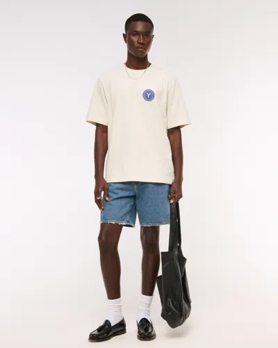 Abercrombie & Fitch Premium Heavyweight Nyc Tee In White