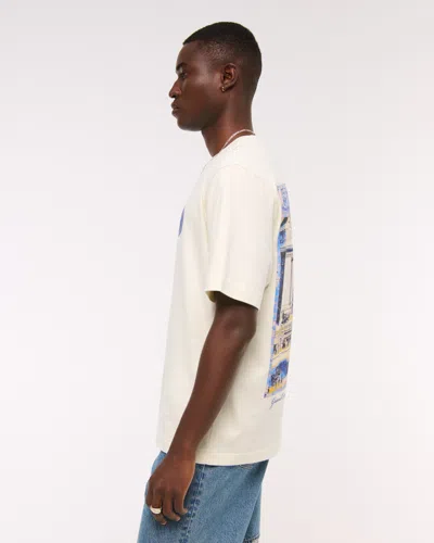 Abercrombie & Fitch Premium Heavyweight Nyc Tee In White