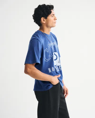 Abercrombie & Fitch Indianapolis Colts Vintage-inspired Graphic Tee In Blue