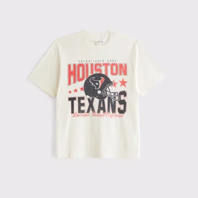 Abercrombie & Fitch Houston Texans Vintage-inspired Graphic Tee In White