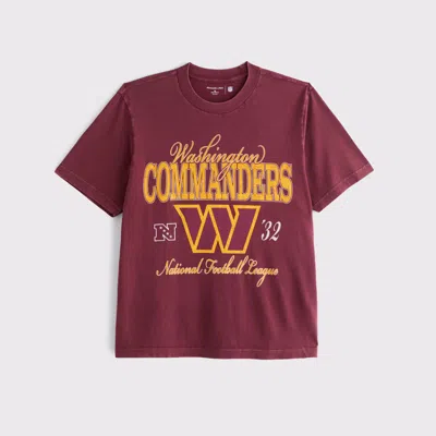 Abercrombie & Fitch Washington Commanders Vintage-inspired Graphic Tee In Purple