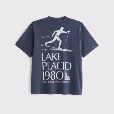 Abercrombie & Fitch Olympics Vintage-inspired Graphic Tee In Blue