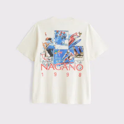 Abercrombie & Fitch Olympics Vintage-inspired Graphic Tee In White