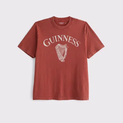 Abercrombie & Fitch Guinness Vintage-inspired Graphic Tee In Red