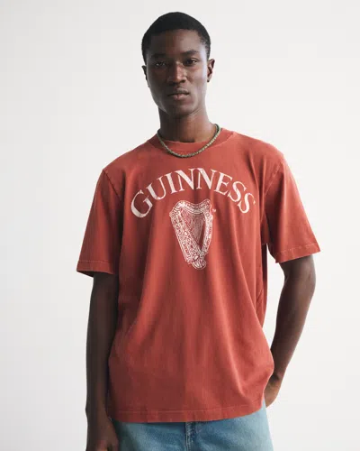 Abercrombie & Fitch Guinness Vintage-inspired Graphic Tee In Red