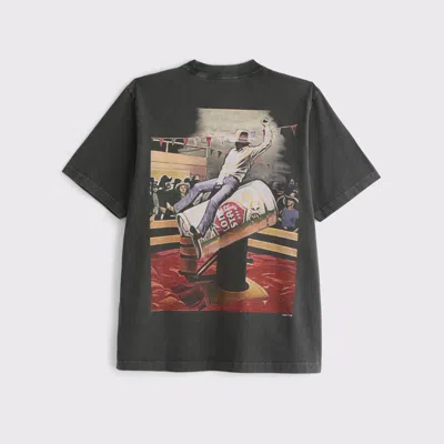 Abercrombie & Fitch Lone Star Beer Vintage-inspired Graphic Tee In Black