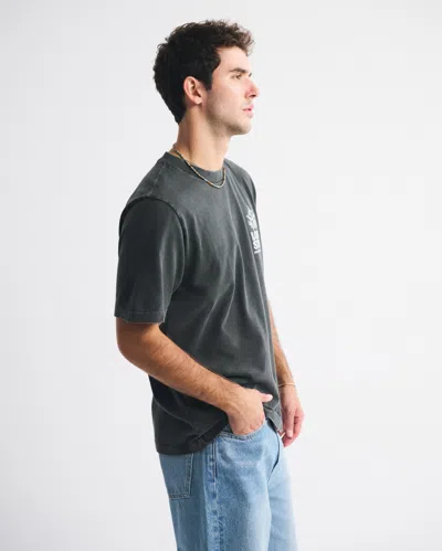 Abercrombie & Fitch Lone Star Beer Vintage-inspired Graphic Tee In Black