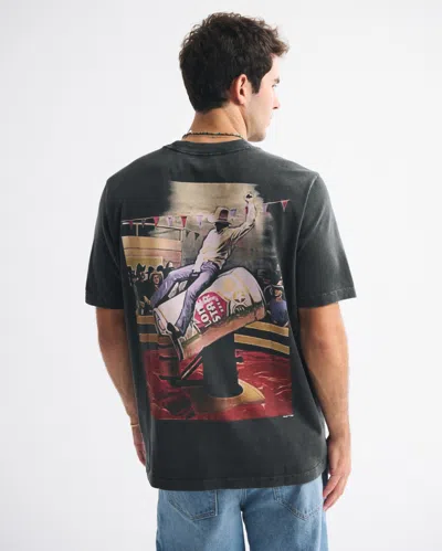 Abercrombie & Fitch Lone Star Beer Vintage-inspired Graphic Tee In Black